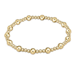 enewton classic sincerity pattern 4mm bead bracelet - gold-extends