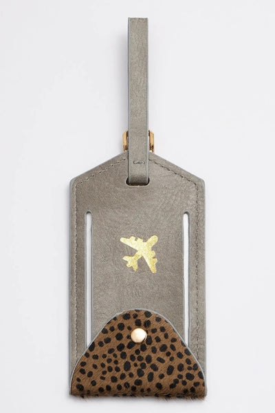 Genuine Leather Animal Print Luggage Tag-5 Options