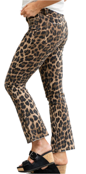 Cropped Leopard Jeans