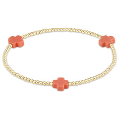 enewton signature cross gold pattern 2mm bead bracelet-Many Colors