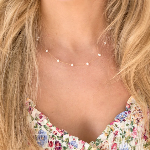 Pearl and Clover Necklace Set