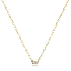 enewton 14kt gold and diamond significance bar necklace - two