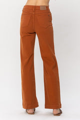 Auburn Orange Wide Leg Jean