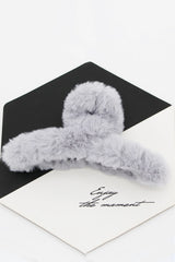 Angora Faux Fur Hair Clips - 6 Colors