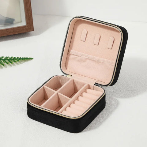 Plush Jewelry Box For Travel in Assorted Colors