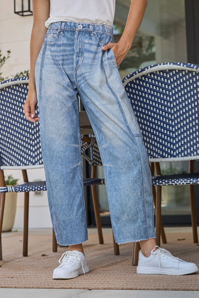 Illusion Faux Denim Jeans