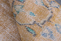 Antique Turkish Rug - Orange and Blue