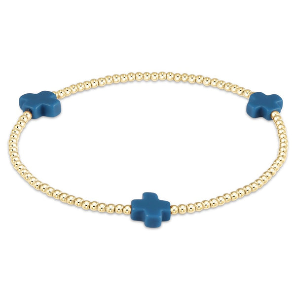enewton signature cross gold pattern 2mm bead bracelet-Many Colors