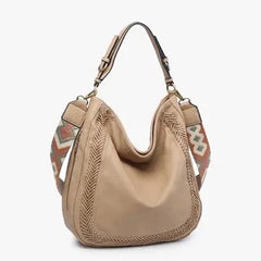 Aris Whipstitch Hobo/Crossbody w/ Guitar Strap-3 Colors