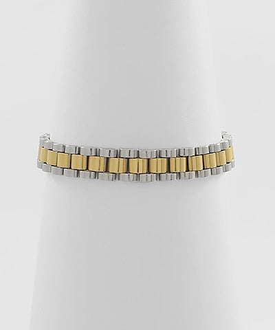Two Tone Watch Band Bracelet