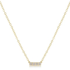 enewton 14kt gold and diamond significance bar necklace - four