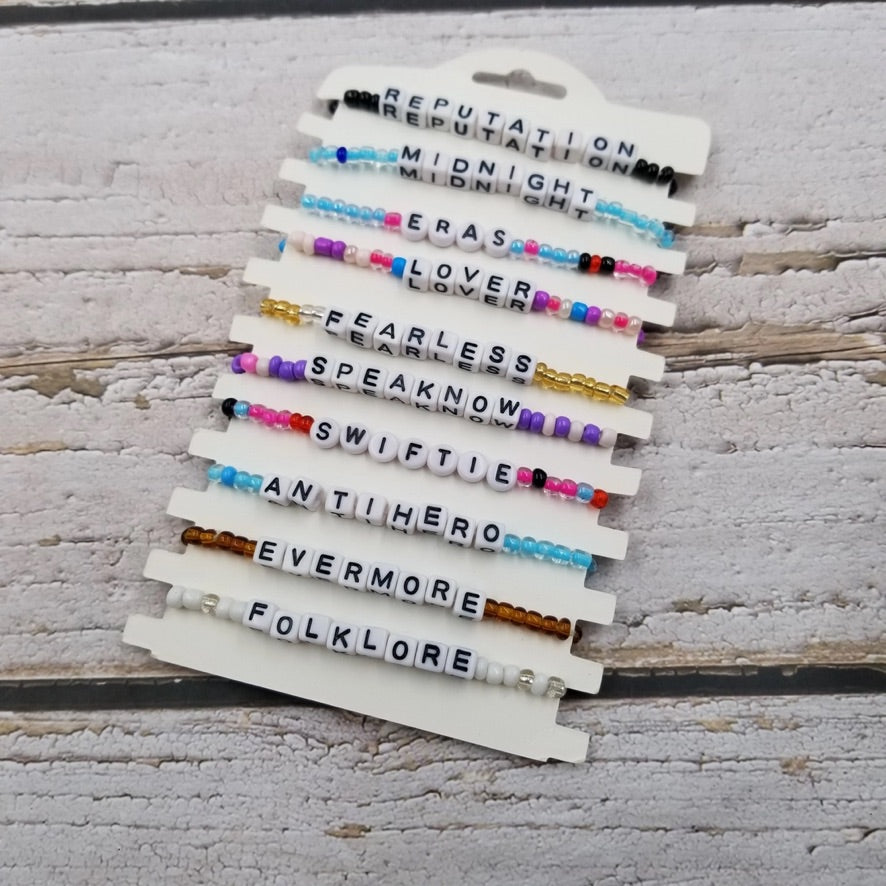 Swiftie Fandom Seed Bead Bracelets-Multiple Options