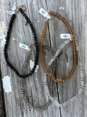 Crystal Bead Necklaces - 4 Colors