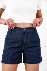 Judy Blue Dark Wash Trouser Shorts