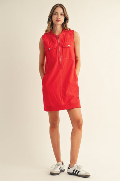 Giana Dress-Red