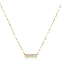 enewton 14kt gold and diamond significance bar necklace - five