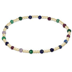 enewton 7.25" Extends - Gemstone Gold Sincerity Pattern 3mm Bead Bracelet - Hot Mess