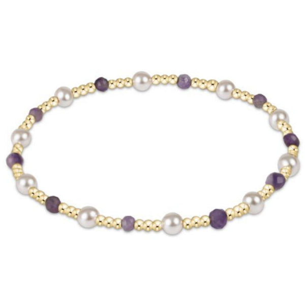 enewton 7.25" Extends - Pearl Sincerity Pattern 4mm Bead Bracelet - Ruby