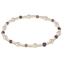 enewton 7.25" Extends - Pearl Sincerity Pattern 4mm Bead Bracelet - Amethyst