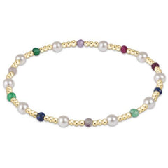 enewton 7.25" Extends - Pearl Sincerity Pattern 4mm Bead Bracelet - Hot Mess