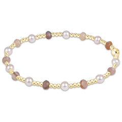 enewton - sincerity gemstone & pearl 4mm bracelet - botswana agate