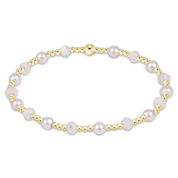 enewton - sincerity gemstone & pearl 4mm bracelet - mother of pearl
