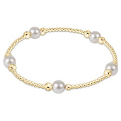 enewton 6.25" Purpose Pearl 6mm Bead Bracelet - Gold