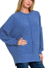 Heather Big Seam Oversized Sweater - 3 Colors