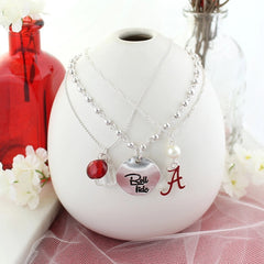 Alabama Silver Disk Trio Necklace