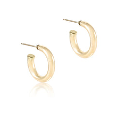 Boucle d’oreille Enewton ronde dorée avec tige, 4 mm (0,5 po ou 1 po)