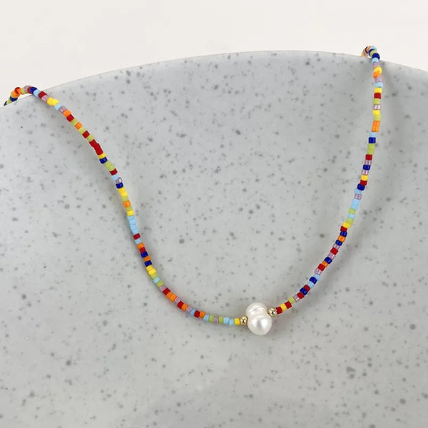 Boho Pearl Necklace-Many Options