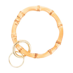 Bamboo Round Keyring