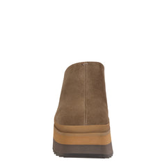 NAKED FEET COACH PLATFORM CLOGS - OTTER
