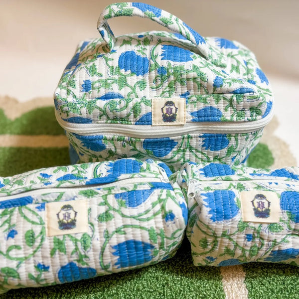 Block Print Travel Bags-Multiple Options