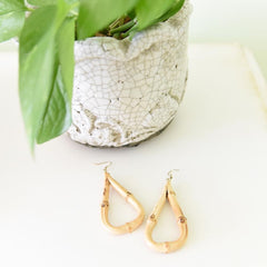 Bamboo Teardrop Earrings