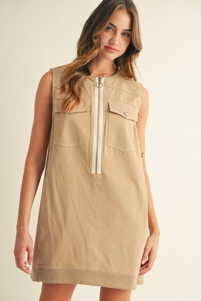 Giana Dress-Taupe