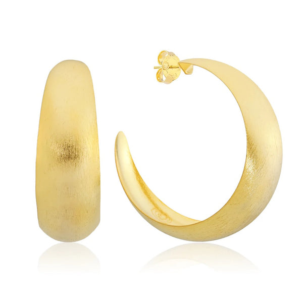 Sheila Fajl Brooke Hoops-Brushed 18K Gold