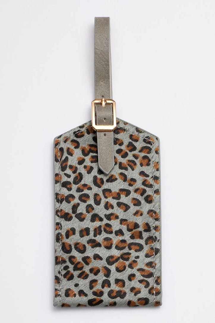 Genuine Leather Animal Print Luggage Tag 5 Options A Little Bird Boutique