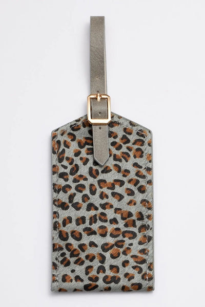 Genuine Leather Animal Print Luggage Tag-5 Options