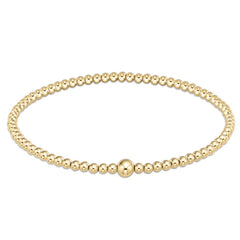 classic gold 3mm bead bangle