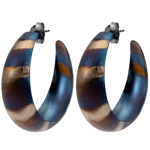 Sheila Fajl Brooke Hoop Earrings-Burnished Gun Metal