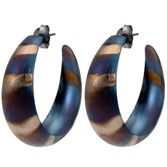 Sheila Fajl Brooke Hoop Earrings-Burnished Gun Metal