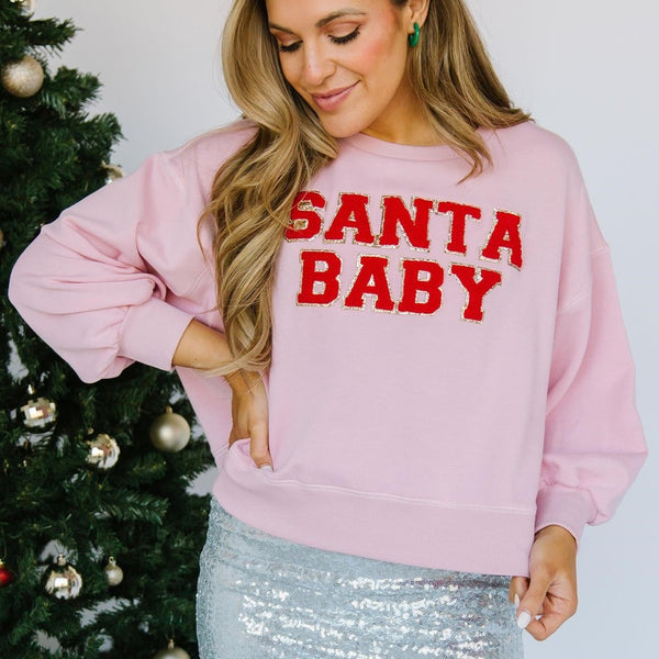 Millie Santa Baby Sweatshirt – A Little Bird Boutique
