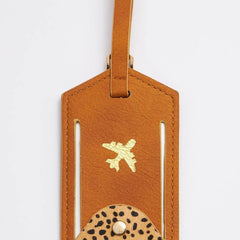 Genuine Leather Animal Print Luggage Tag-5 Options