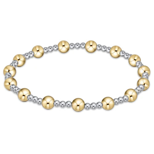 enewton extends classic sincerity pattern 6mm bead bracelet - mixed metal