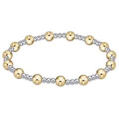enewton classic sincerity pattern 4mm bead bracelet - mixed metal-extends