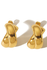 Criss Cross Huggie Earring