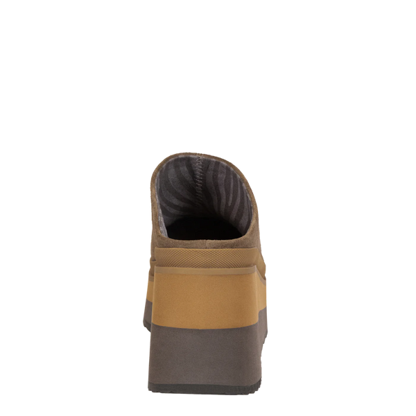 NAKED FEET COACH PLATFORM CLOGS - OTTER