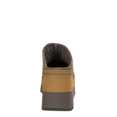 NAKED FEET COACH PLATFORM CLOGS - OTTER
