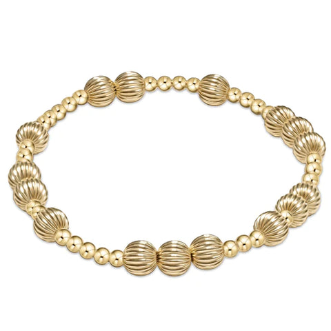 enewton Dignity Sincerity Pattern Gold Bead Bracelet-6mm